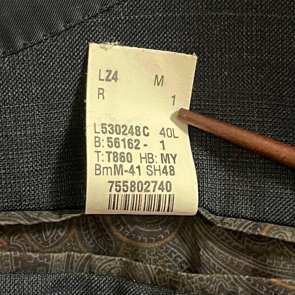 Ralph Lauren Sport Coat Jacket Blazer Mens 40L Blue Twill 100% Wool 2 Button - Picture 8 of 16
